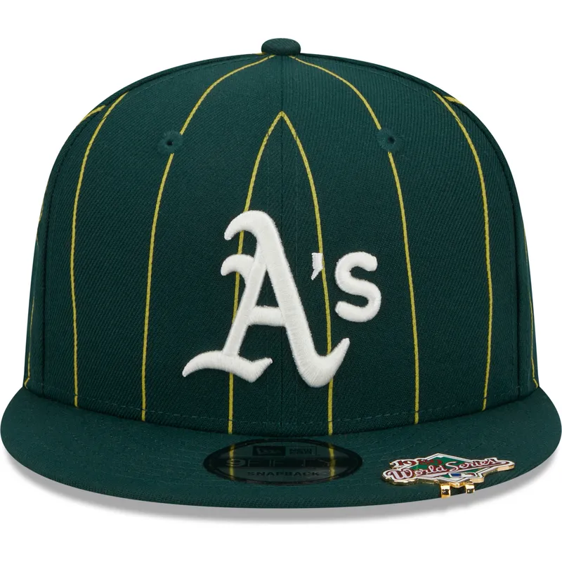 kepure-plokscia-zalia-snapback-9fifty-pinstripe-visor-clip-oakland-athletics-mlb-new-era