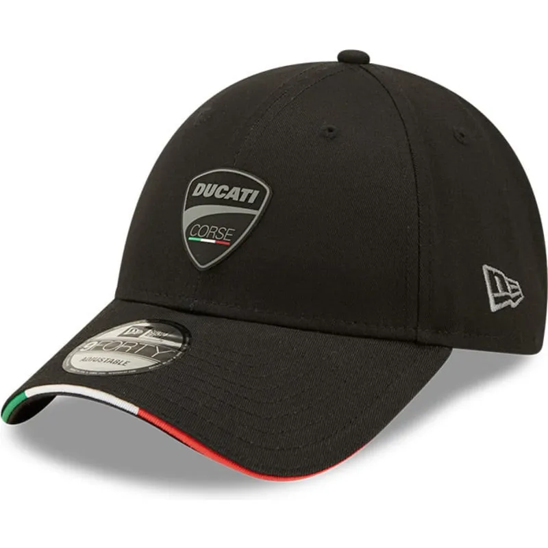 kepure-islenkta-juoda-reguliuojamas-9forty-repreve-flag-sandwich-ducati-motor-motogp-new-era