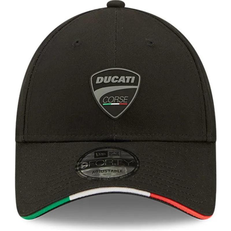 kepure-islenkta-juoda-reguliuojamas-9forty-repreve-flag-sandwich-ducati-motor-motogp-new-era