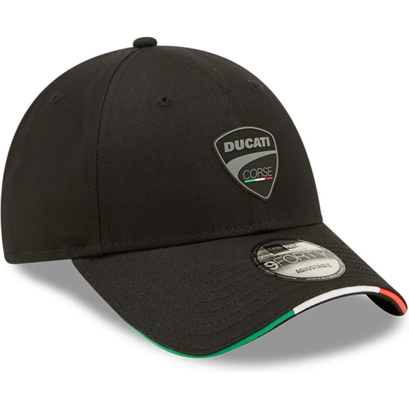 kepure-islenkta-juoda-reguliuojamas-9forty-repreve-flag-sandwich-ducati-motor-motogp-new-era