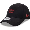 kepure-islenkta-juoda-reguliuojamas-sempre-milan-9forty-needle-cord-ac-milan-serie-a-new-era