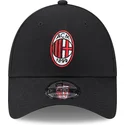 kepure-islenkta-juoda-reguliuojama-juostele-9forty-core-ac-milan-serie-a-new-era