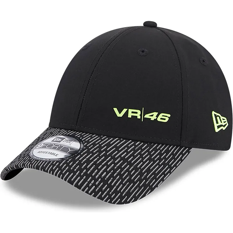 czarna-regulowana-czapka-z-zakrzywionym-daszkiem-9forty-reflective-visor-valentino-rossi-vr46-motogp-new-era