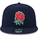 kepure-plokscia-melyna-snapback-9fifty-wool-england-rugby-rfu-new-era