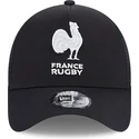 kepure-islenkta-juoda-snapback-a-frame-monochrome-french-rugby-federation-ffr-new-era