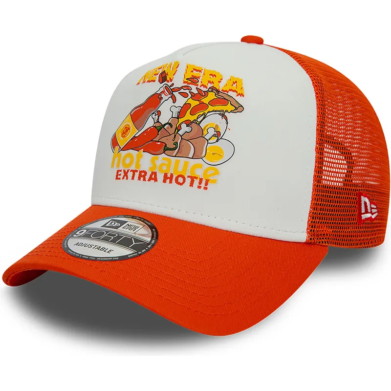 kepure-islenkta-oranzine-snapback-sauce-a-frame-food-new-era