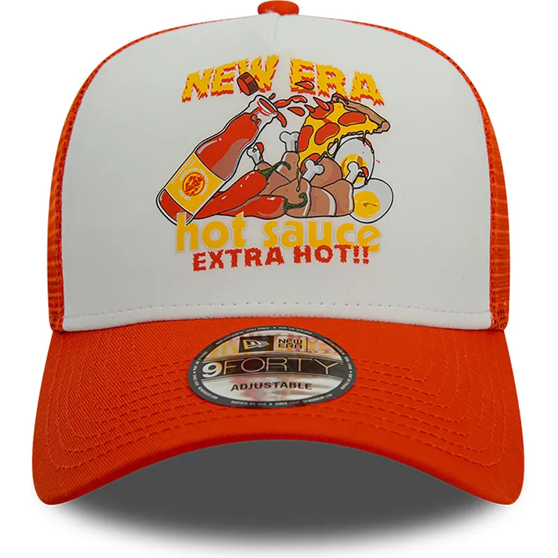 kepure-islenkta-oranzine-snapback-sauce-a-frame-food-new-era