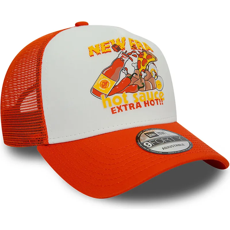 kepure-islenkta-oranzine-snapback-sauce-a-frame-food-new-era