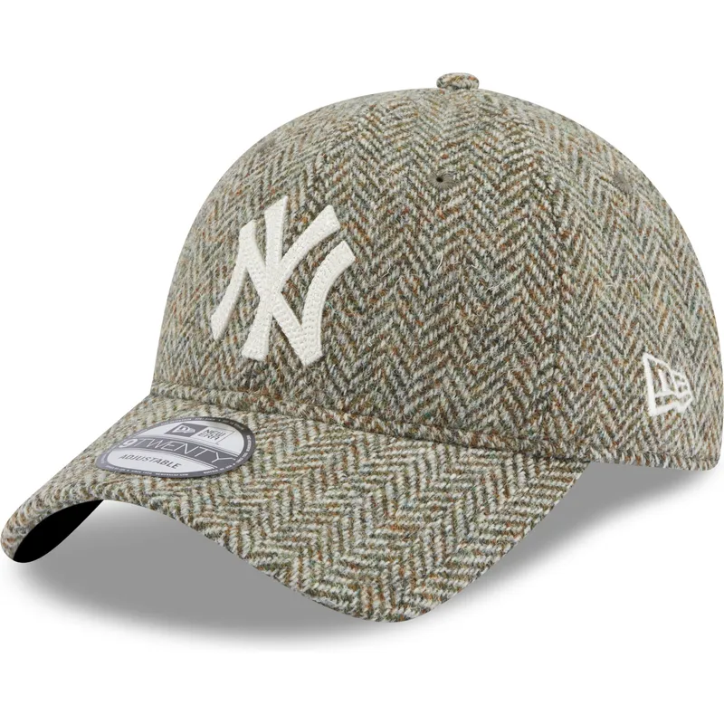 kepure-islenkta-pilka-reguliuojama-juostele-9twenty-tweed-pack-new-york-yankees-mlb-new-era