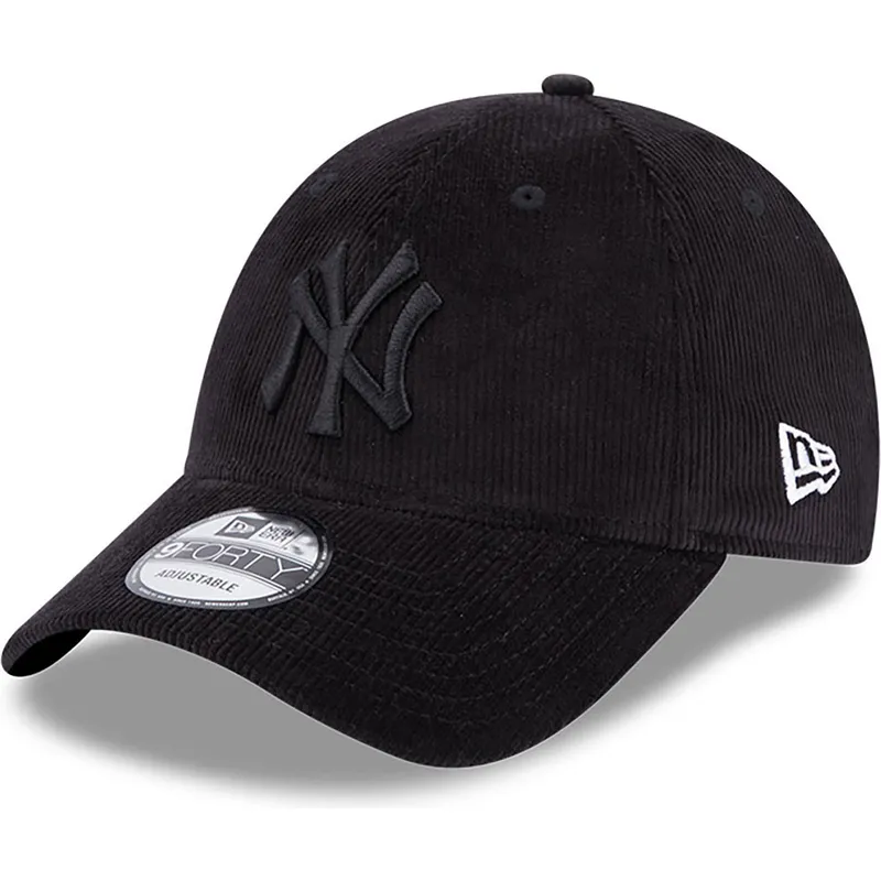 kepure-islenkta-juoda-reguliuojamas-9forty-cord-new-york-yankees-mlb-new-era