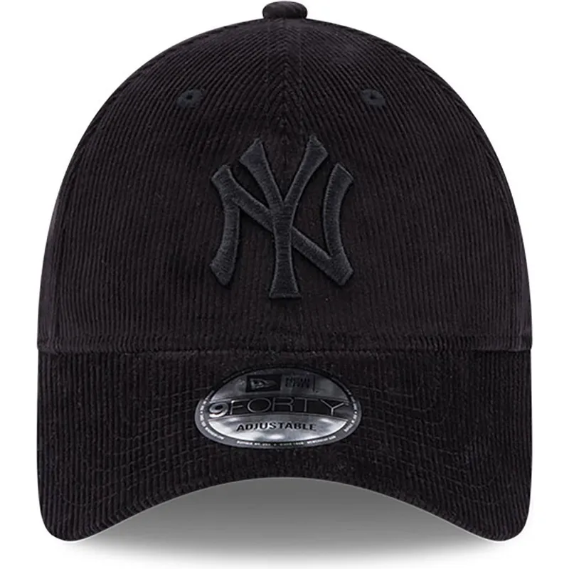 kepure-islenkta-juoda-reguliuojamas-9forty-cord-new-york-yankees-mlb-new-era