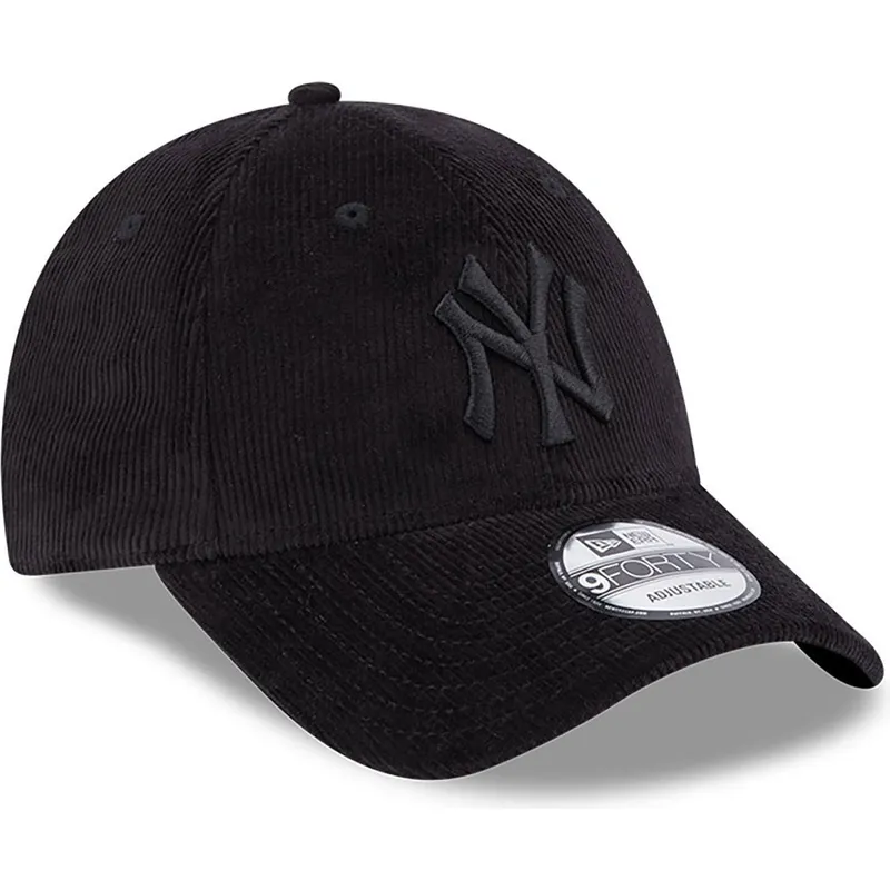 kepure-islenkta-juoda-reguliuojamas-9forty-cord-new-york-yankees-mlb-new-era