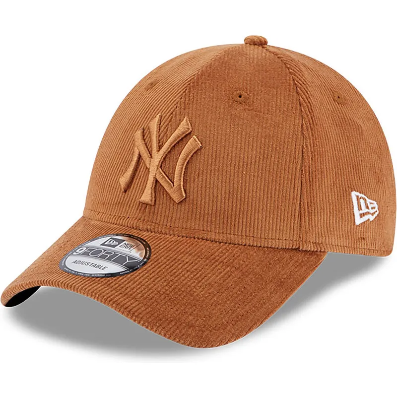 kepure-islenkta-ruda-reguliuojamas-9forty-cord-new-york-yankees-mlb-new-era