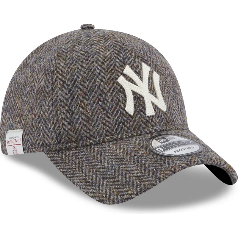 kepure-islenkta-pilka-reguliuojamas-9twenty-tweed-pack-new-york-yankees-mlb-new-era