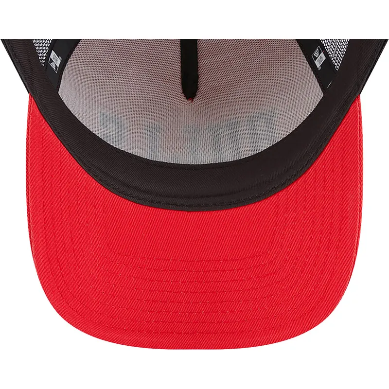 kepure-islenkta-raudona-snapback-a-frame-team-script-chicago-bulls-nba-new-era