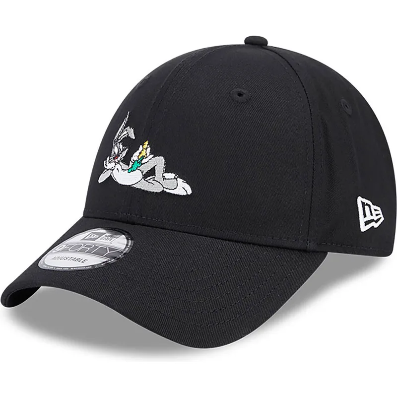kepure-islenkta-juoda-reguliuojamas-9forty-bugs-bunny-looney-tunes-new-era