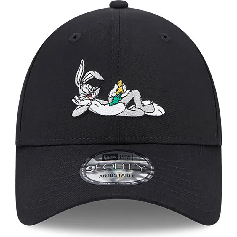 kepure-islenkta-juoda-reguliuojamas-9forty-bugs-bunny-looney-tunes-new-era