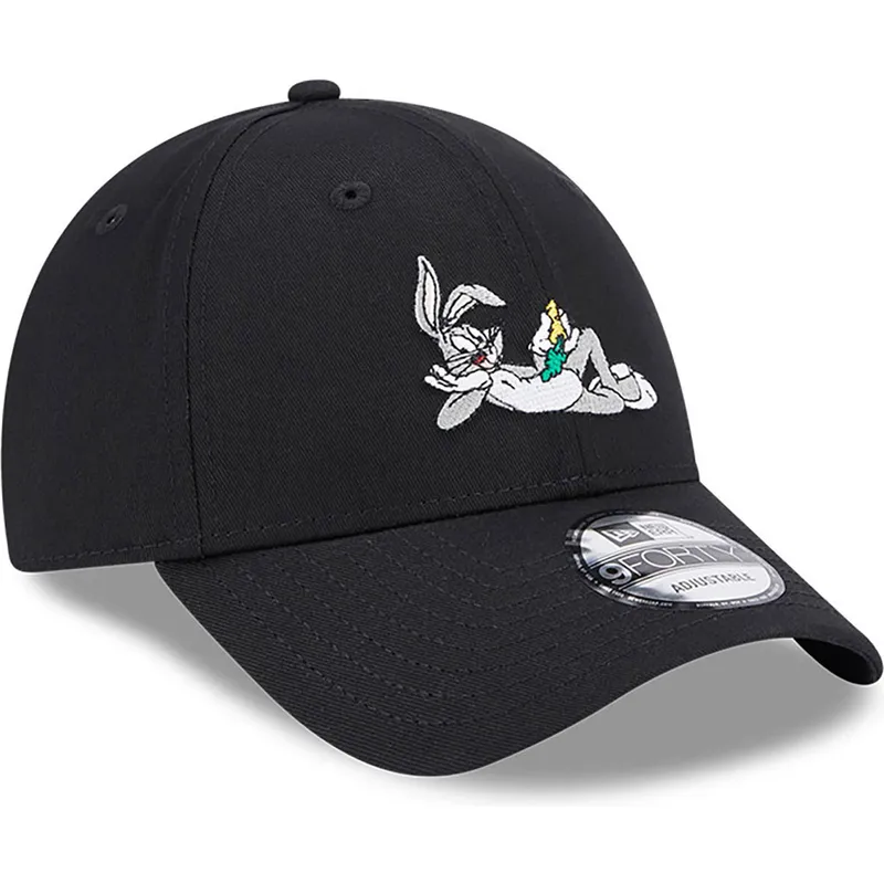 kepure-islenkta-juoda-reguliuojamas-9forty-bugs-bunny-looney-tunes-new-era