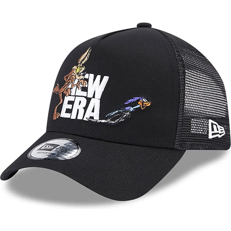 kepure-islenkta-juoda-snapback-a-frame-coyote-y-correcaminos-looney-tunes-new-era