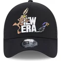 kepure-islenkta-juoda-snapback-a-frame-coyote-y-correcaminos-looney-tunes-new-era