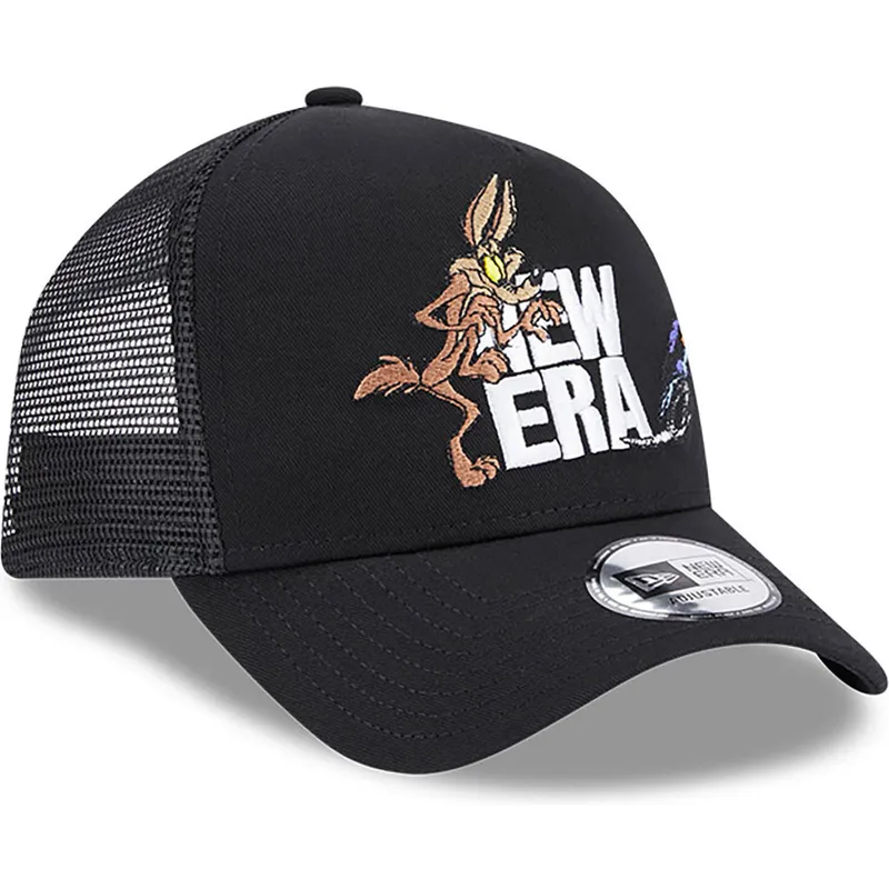 kepure-islenkta-juoda-snapback-a-frame-coyote-y-correcaminos-looney-tunes-new-era
