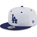 kepure-plokscia-melyna-snapback-9fifty-white-crown-patch-los-angeles-dodgers-mlb-new-era
