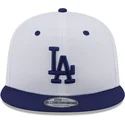 kepure-plokscia-melyna-snapback-9fifty-white-crown-patch-los-angeles-dodgers-mlb-new-era