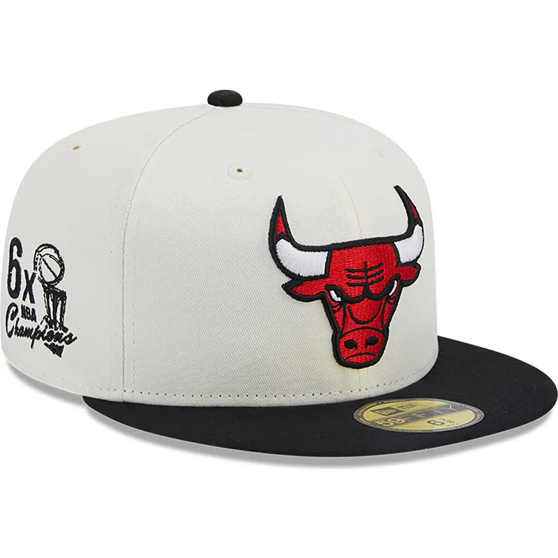 gorra-plana-blanca-y-negra-ajustada-59fifty-championships-de-chicago-bulls-nba-de-new-era