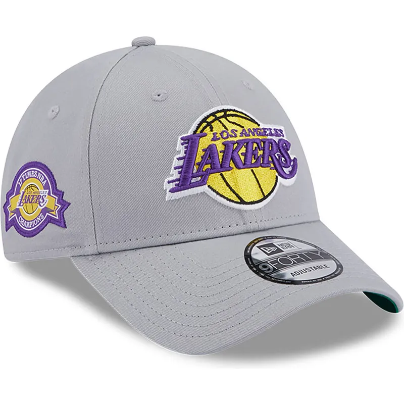 kepure-islenkta-pilka-reguliuojamas-9forty-team-side-patch-los-angeles-lakers-nba-new-era