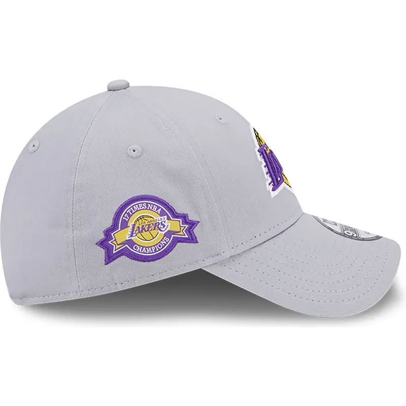 kepure-islenkta-pilka-reguliuojamas-9forty-team-side-patch-los-angeles-lakers-nba-new-era