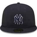 kepure-plokscia-tamsiai-melyna-priglundanti-59fifty-team-outline-new-york-yankees-mlb-new-era