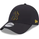 kepure-islenkta-tamsiai-melyna-reguliuojamas-9forty-team-outline-new-york-yankees-mlb-new-era