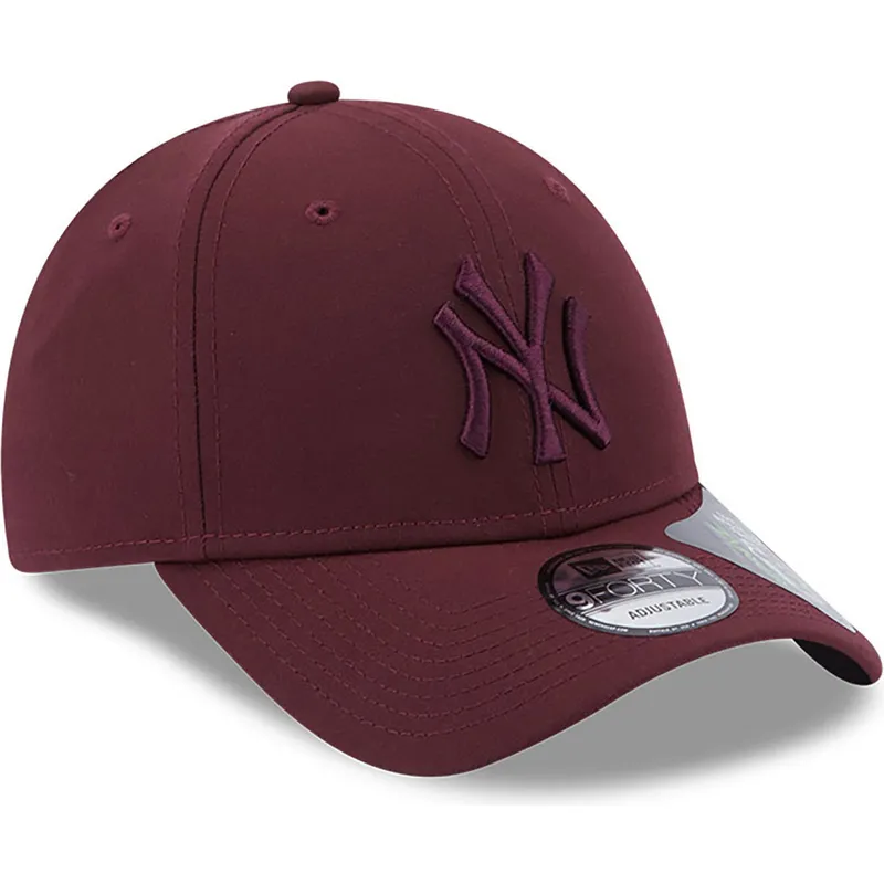 kepure-islenkta-raudona-reguliuojamas-9forty-repreve-new-york-yankees-mlb-new-era