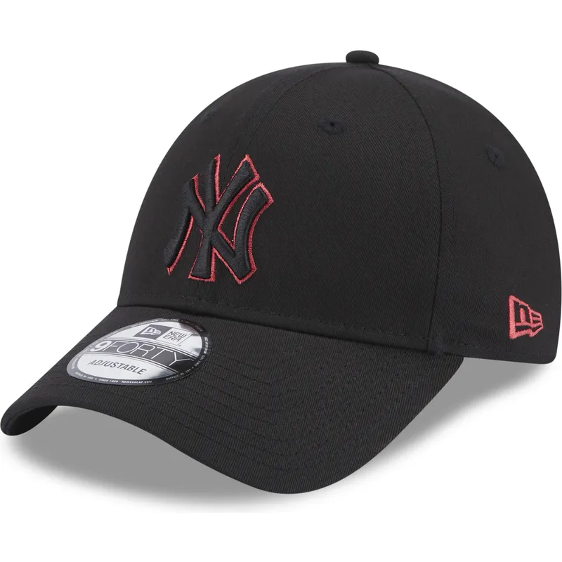 kepure-islenkta-juoda-reguliuojamas-9forty-team-outline-new-york-yankees-mlb-new-era