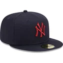 cap-plokscia-navy-blue-ajustada-59fifty-league-essential-new-york-yankees-mlb-new-era
