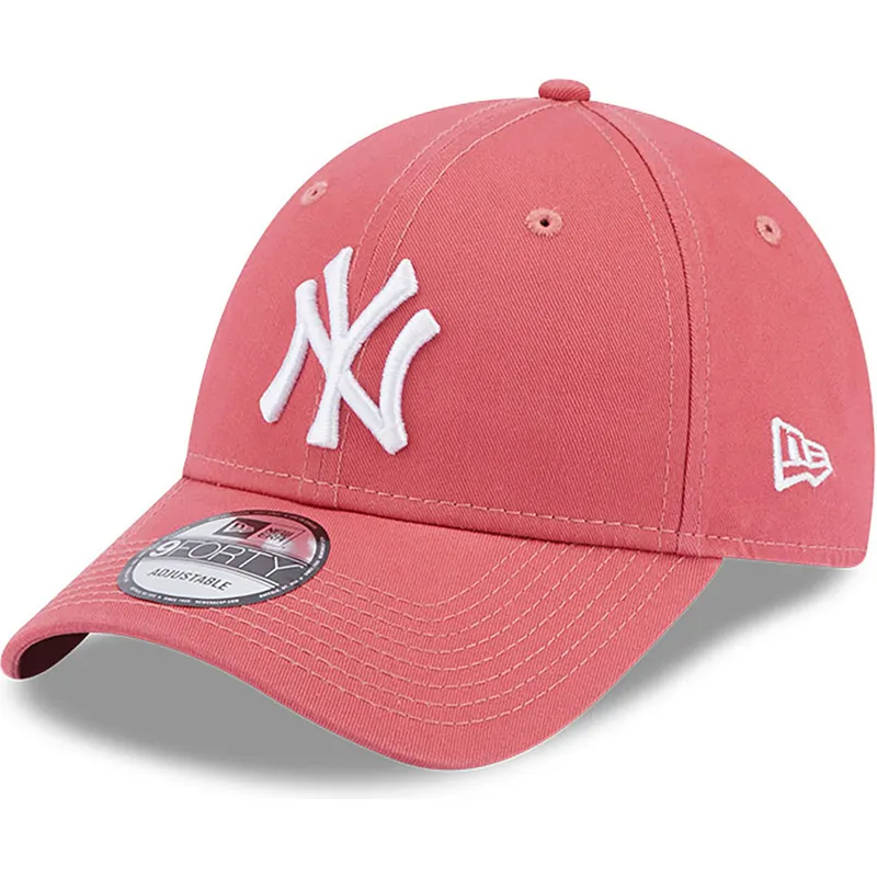 kepure-islenkta-rozine-reguliuojamas-9forty-league-essential-new-york-yankees-mlb-new-era