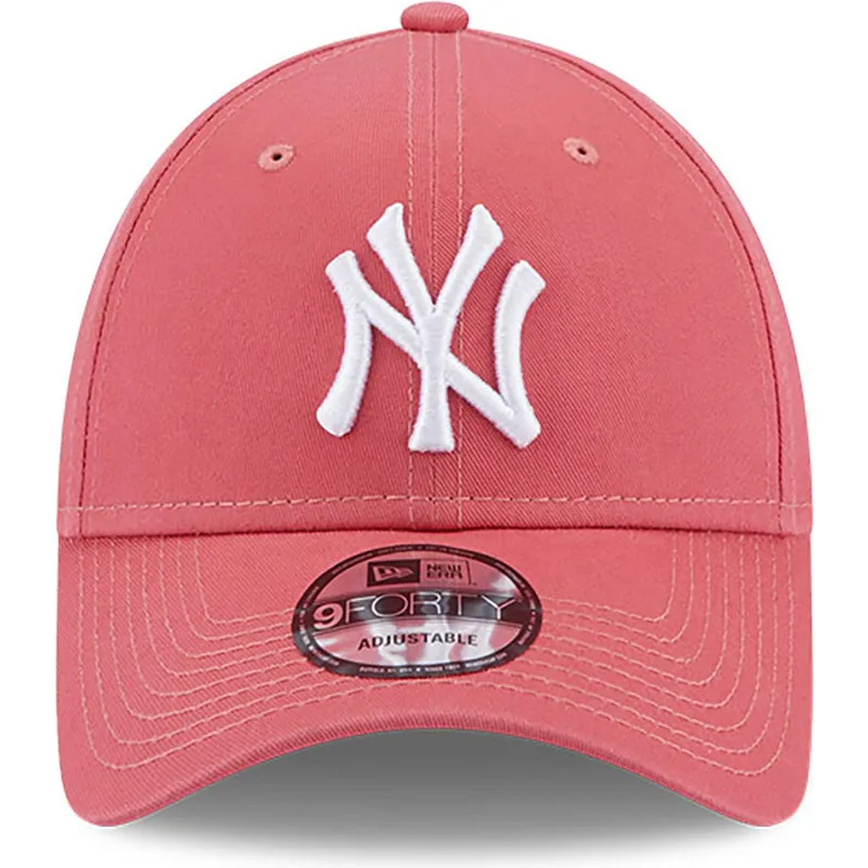 kepure-islenkta-rozine-reguliuojamas-9forty-league-essential-new-york-yankees-mlb-new-era