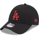 kepure-islenkta-juoda-reguliuojamas-9forty-league-essential-los-angeles-dodgers-mlb-new-era