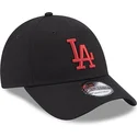 kepure-islenkta-juoda-reguliuojamas-9forty-league-essential-los-angeles-dodgers-mlb-new-era