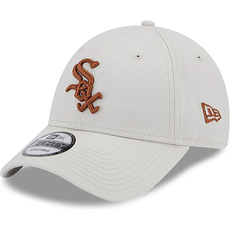 kepure-islenkta-smelio-reguliuojama-juostele-marron-9forty-league-essential-chicago-white-sox-mlb-new-era