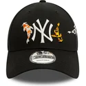 kepure-islenkta-juoda-reguliuojamas-9forty-koi-fish-new-york-yankees-mlb-new-era