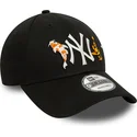 kepure-islenkta-juoda-reguliuojamas-9forty-koi-fish-new-york-yankees-mlb-new-era