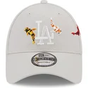 bezowa-regulowana-czapka-z-zakrzywionym-daszkiem-9forty-koi-fish-los-angeles-dodgers-mlb-od-new-era