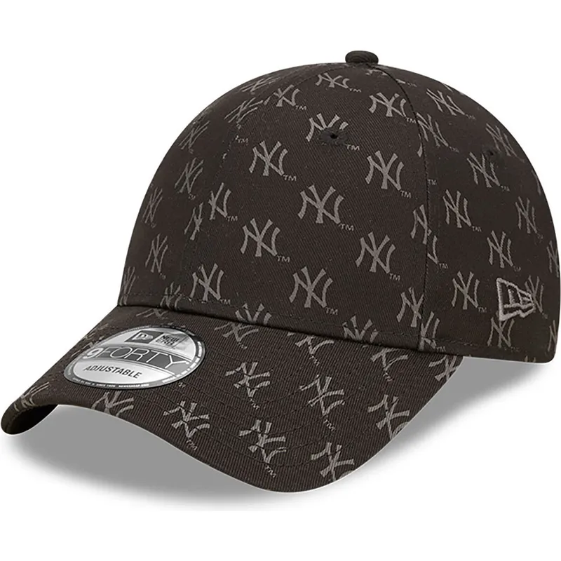kepure-islenkta-juoda-reguliuojamas-9forty-monogram-new-york-yankees-mlb-new-era