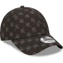 kepure-islenkta-juoda-reguliuojamas-9forty-monogram-new-york-yankees-mlb-new-era