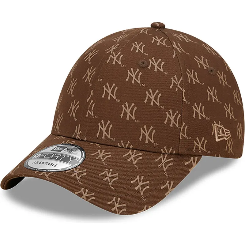 kepure-islenkta-ruda-reguliuojamas-9forty-monogram-new-york-yankees-mlb-new-era
