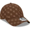 kepure-islenkta-ruda-reguliuojamas-9forty-monogram-new-york-yankees-mlb-new-era
