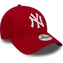 cap-islenkta-red-adjustable-strap-vaikams-9forty-essential-new-york-yankees-mlb-new-era
