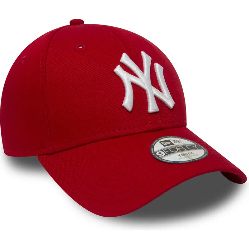 cap-islenkta-red-adjustable-strap-vaikams-9forty-essential-new-york-yankees-mlb-new-era