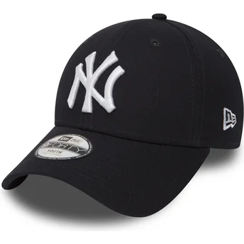 Cap išlenkta navy blue adjustable strap vaikams 9FORTY Essential New York Yankees MLB New Era